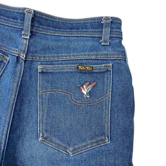 Vintage 80s Ultra High Rise Relaxed Fit Straight Legs Jeans Denim Taylor Togs 6 - Picture 4 of 6